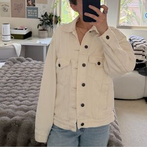 Cotton On Cream Oversized Denim Jacket